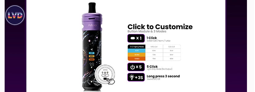 changement de mode du kit astara Lost Vape